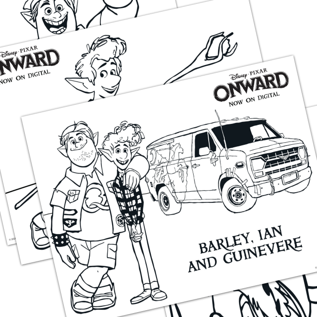 Pixar Onward Coloring Pages - A Night Owl Reviews