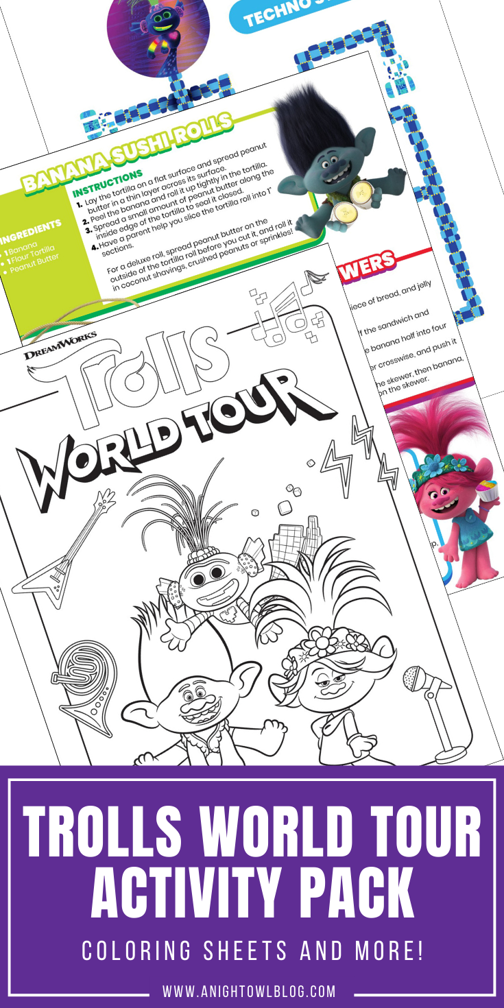 Trolls World Tour Activity Pack - A Night Owl Reviews